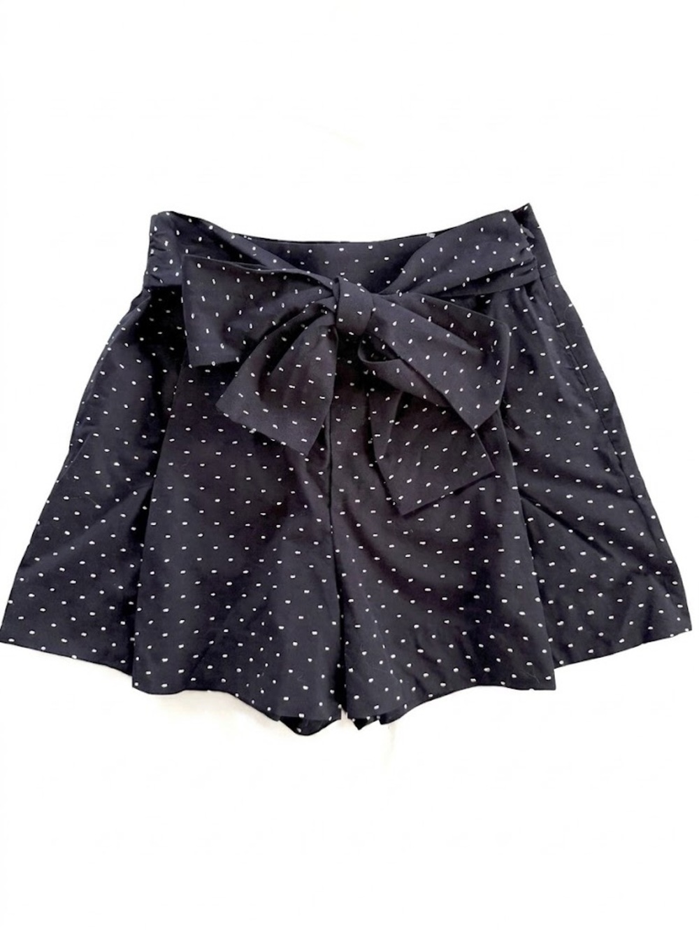 NWT J. Crew Navy Tie Waist Shorts in Clip Dot  Size 6